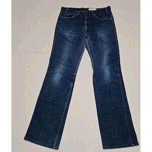 The Vintage Twin Levi's 517 Brown Tab Denim Blue Jeans Bootcut 35x36 Made In USA